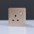 Milano 13A Single Switched Socket With Led Indicator-Gold