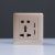 Milano 2 Pin & 3 Pin Universal Socket With 2.1A Us-Gold