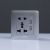Milano 2 Pin & 3 Pin Universal Socket With 2.1A Us-Silver