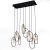Adam Modern Hanging Chandelier - Black
