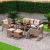 Sara 7 Seater Sofa Set - Beige
