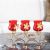 Arianna Votive Holder Floral Stand Red & Gold
