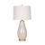 Jonathan Ceramic Table Lamp In Cream Glaze With Gold Base