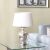 Nicholas Glass Table Lamp With Mercury Pattern Finish 33x33x51 Cm