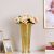 Decimus Geomatry Texture Vase 15X15X37 Cm Gold Vdal-81