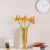 Decimus Textured Vase With Base Large 19X19X44 Cm Gold Vdal-83