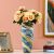 Kiyan Handblown Glass Vase Blue &Amber 16X16X39Cm