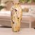 Kiyan Handblown Glass Vase Amber 16X16X39Cm