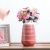 Cellena Stripe Vase White,Pink 12X12X23.5CM