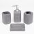 Emperor 4 Pcs Bath Accessories Set Gray Sandstone Finish