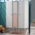 Elegant 3 Door Wardrobe - Grey / Pink