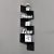Zigzag Corner Shelf 19.5Wx19.5Dx123H - Pvc Black