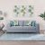 Oliver Three Seater Fabric Sofa - Dim Blue