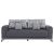 Kristel Three Seater Fabric Sofa - Dark Grey