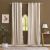 Bliss 2-Piece Flower Jaquard Curtain Set 135X240 Cm - Beige