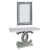 Chevron Console with Mirror - Silver