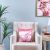 Gala Foil Print Cushion Ecru/Rose Gold 45X45 cm-K-184