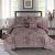 Plush 4-Piece Single Comforter Set Light Brown