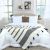 Takisha Striped with Tassels Throw-127X154Cm-Ivory/Grey