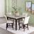Brody 1+4 Counter Height Table - Beige / Dark Walnut
