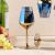 Allegra 6-Piece Premium Wine Glass Set Blue + Gold 350 ml