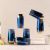 Allegra 6-Piece Soft Drinks Premium Glass Set Blue + Gold 470 ml