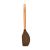 Chefs-Tool Flat Spatula W/ Wooden Handle Choc Brown - Kw-2173