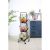 Atticus 3-Tier Iron Storage Rack With Wheels Black 33 X 31 X 117 Cm