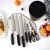 Miyamura 7-Piece Knife Set With PS Block (3Cr14 Steel)