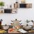 Radiant Cream 9 Pcs Granite Cookware Set