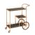 Elaine Serving Trolley - Black / Golden