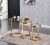 Magda Nest of Table-Clear Glass / Golden