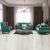 Carmen 3 + 3 + 1 + 1 Fabric Sofa Set - Emerald / Chocolate