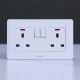 Milano 13A Twin Socket With Switch & Led Indicator-White