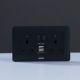 Milano 13A Dual Switched Socket With Usb Mblk