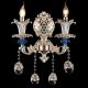 Abra Candle Wall Bracket Chandelier - Silver & Blue 5376/2W