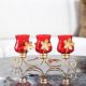 Arianna Votive Holder Floral Stand Red & Gold