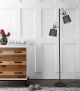 Nicholas Metal Floor Lamp 25X31X163Cm- Black+Antique Brass