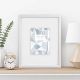 Petite Double Deck Glass Photo Frame White 10X13Inch