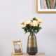 Decimus Dual Tone Hammered Vase 15X15X30 Cm Bronze/Ant. Gold Vdal-88