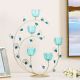 Louis Peacock Candle Holder Blue,Gold 43x16x55.5cm