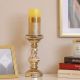 Mosaic Candle Holder Small Gold