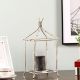 Arianna Hut Pillar Candle Holder- Silver