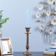 Arianna Taper Candle Holder Gold 13X13X35 Cm