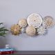 Rustic Metallic Circles Wall Accent- Gold