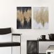 Lorena Set Of 2 Gold And Silver Abstract Canvas 40X60Cm