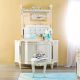 Celia Dresser with Mirror and Stool - Cream / Golden