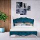 Charlotte 180X200 King Bed - Teal Green / Golden