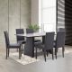 Parson Wooden 1+6 Dining Set - Cappuccino