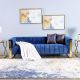 Rosanna Three Seater Fabric Sofa - Navy Blue